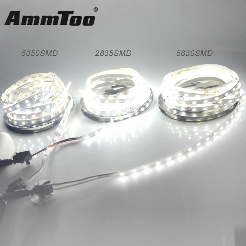 12 В постоянного тока RGB Светодиодная лента 5050 5630 2835 SMD водостойкая 5 м 60