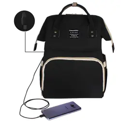 2018 Новая мода USB ChargerMummy Материнство подгузник сумка большая емкость Детская Сумка Дорожная Рюкзак дизайнерская сумка для кормления для