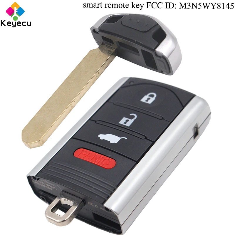 

KEYECU Replacement Smart Remote Key - 4 Buttons & 313.8MHz & Drive 1/ Drive 2 - FOB for Acura ZDX 2010-2013 FCC ID: M3N5WY8145
