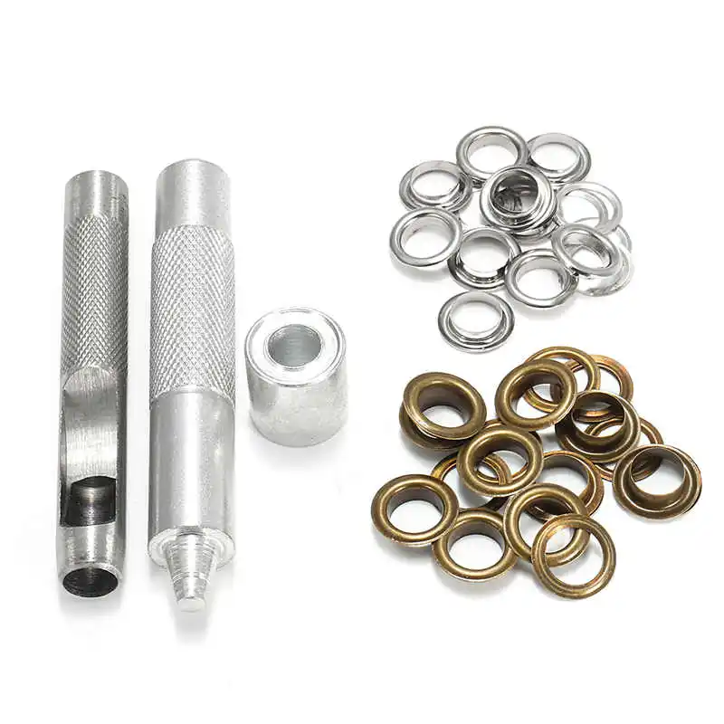 Eyelet Punch Die Tool Set+20 Sets Eyelet Leather Craft Clothing Grommet Banner