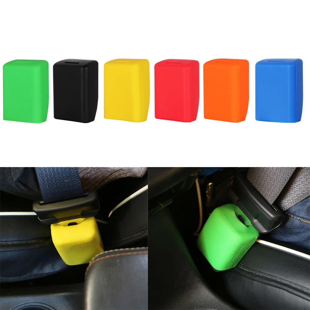 Anti Scratch Dust Prevention Cover Case Universal Silicone Car Seat Belt Buckle Covers Clip | Автомобили и мотоциклы