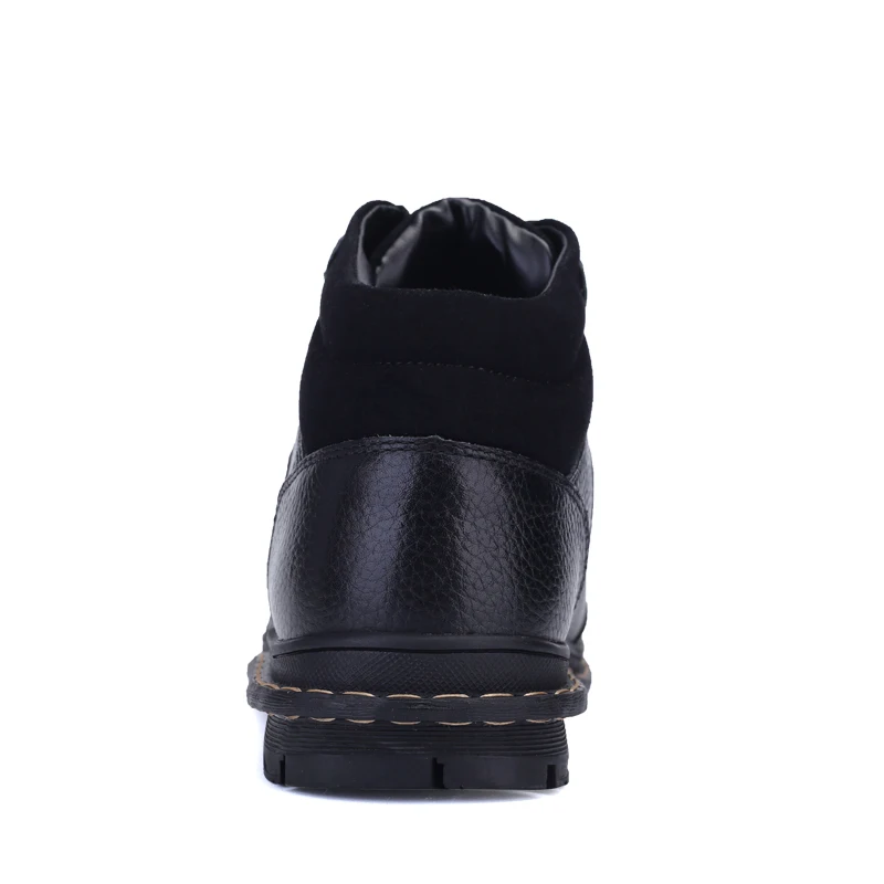 Quentes Sapatos Black Alta Tamanho Boots Botas Qualidade Grandes De Homens Inverno Genuíno Pele Com Preto Ankle Couro brown Do Moda qIUIZt