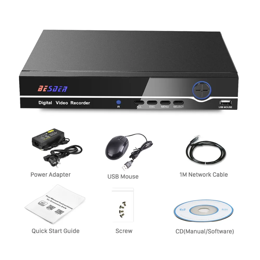 Besder H.265 H.264 POE IP CCTV NVR видеонаблюдения Видео Регистраторы 8CH 8CH 4MP 4CH 5MP PoE NVR IEE802.3af для ip-камеры с питанием по POE