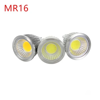 

1PCS Super Bright 9W 12W 15W MR16 LED Bulb Lights AC85-265V/DC12V Dimmable Led COB Spotlights Warm/Cool White MR16 LED lamp