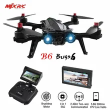 MJX B6 Bugs 6 бесщеточный гоночный Дрон 1806 720 кв двигатели HD 5,8 P G FPV и VR стекло живое видео RTF RC Квадрокоптер против ошибок 3 B2W