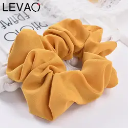 LEVAO Корейская версия из Однотонная одежда шифон Новый Scrunchie Для женщин эластичная резинка для волос Резиновые Завязки для девочек