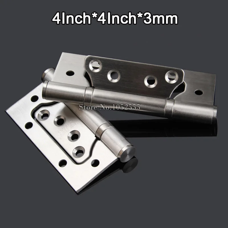 4PCS Hot 4" SUS304 Stainless Steel Door Hinges Brushed Extra thick