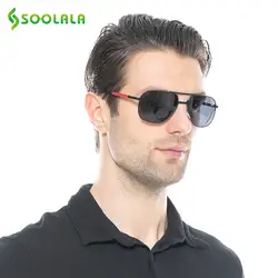 SOOLALA 2018 новый складной поляризованных солнцезащитных очков Для мужчин фирменный дизайн карманный складной UV400 солнцезащитные очки с