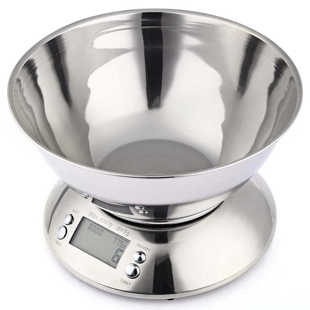 5kg 1g Stainless Digital Electronic Kitchen Scale with Alarm Timer