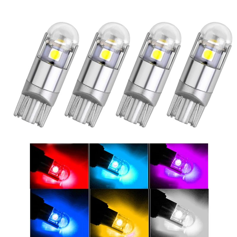 4 шт. T10 W5W Светодиодная лампа 3 3030SMD Автомобильные Боковые лампы с клиновидным
