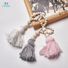 Детская спальня деревянный декор из бисера с бахромой настенные декорации Детская комнатная палатка балдахин украшение детский постельный комплект