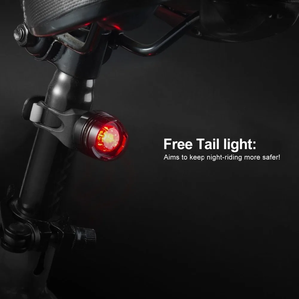 Clearance ziyue Bike Bicycle Light Set usb rechargeable LED Waterproof Super Bright Taillight front and rear light 5