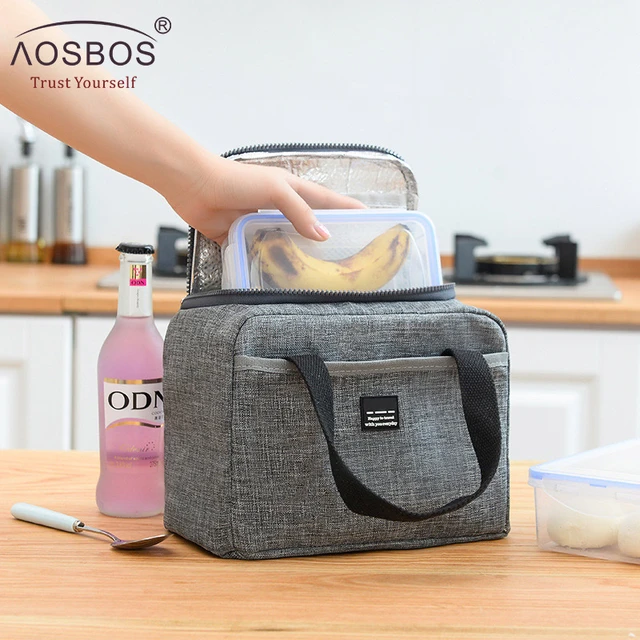 New Lunch Bags Insulated Leather Food Bags for Women Portable Zipper  Thermal Lunch Box Picnic Travel Food Bag Wholesale - AliExpress