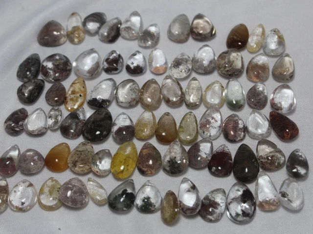 

50pcs Natural hair QUARTZ Crystal ghost pendant free shipping (have drill)2
