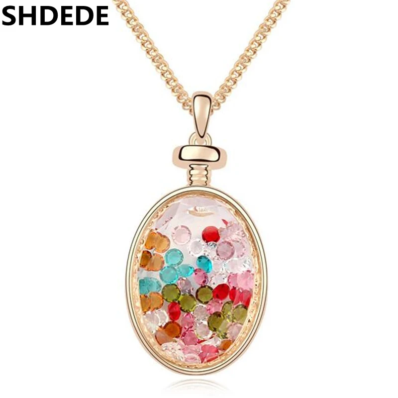 Coréenne Long Pull Collier De Chaîne Féminine Cadeau D'anniversaire Collier En Cristal Pendentifs Bijoux De Mode Femmes Accessoires 11159