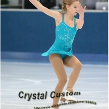 Лед фигурное катание платье для детей новые модные брендовые фигурное катание платье для конкурса DR3535
