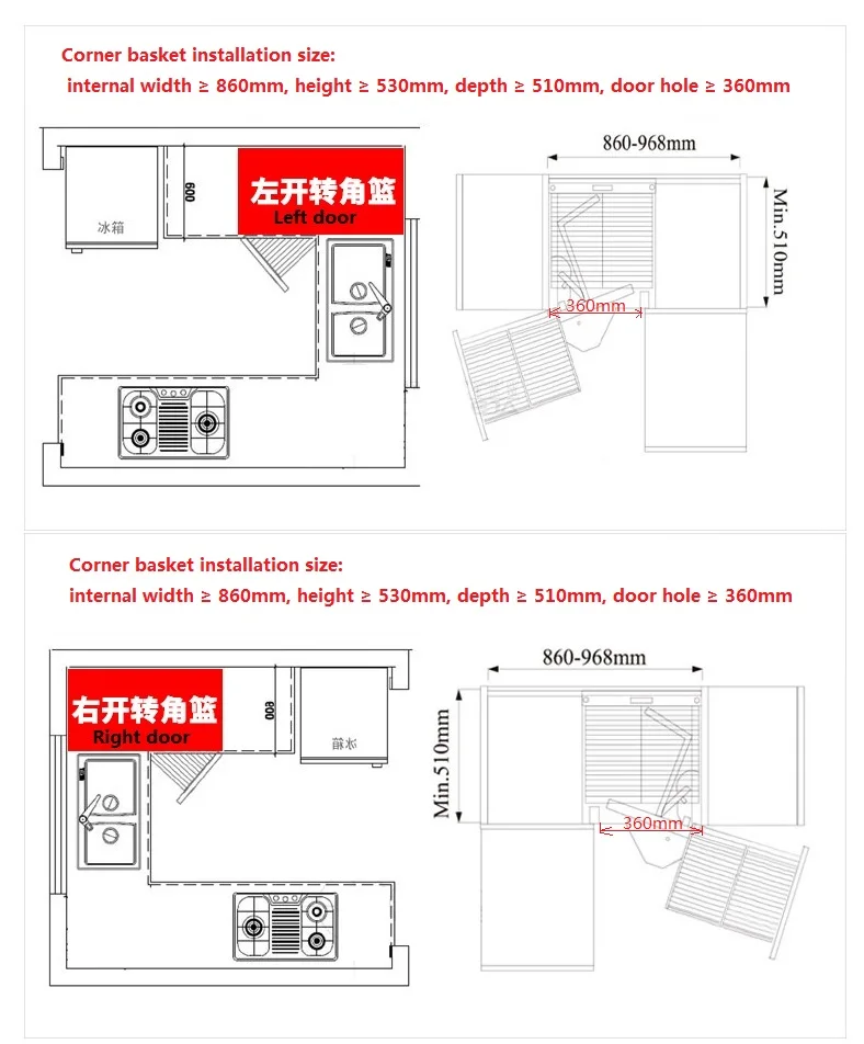 Кухонный шкаф угловая связь Тяговая корзина маленький монстр угловая тяга корзина шкаф стойка обновленная модель двухрядная дорожка