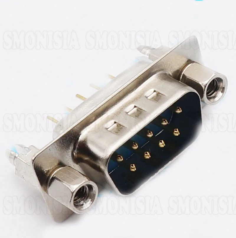 500pcs DB9 Male Plug Serial Connector 180Degree DB9 Date port-in