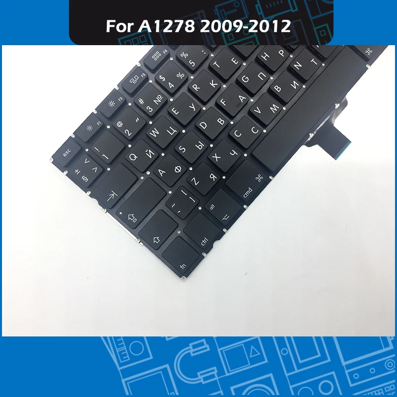 10 шт./лот ноутбук RU Русская клавиатура для Macbook Pro 1" Unibody A1278 Россия клавиатура на замену 2009-2012 года