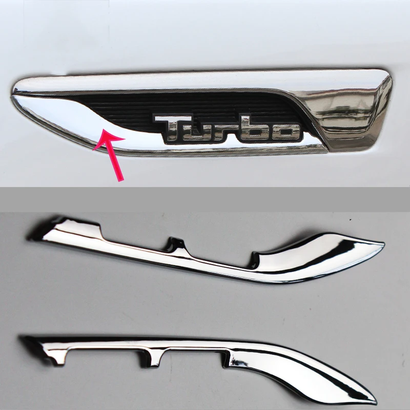 ABS Chrome Side Fender Shark Gills Side Vents Decorative cover trim