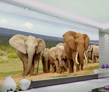 

3d wallpaper for room Home Decoration Wild elephant TV backdrop photo wall murals wallpaper