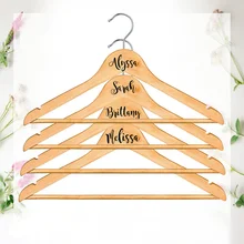 2 шт./компл. деревянная вешалка виниловые наклейки индивидуальные имена ткань вешалка Свадебный декор вешалки для свадебных платьев снимающиеся наклейки фрески искусство AZ470