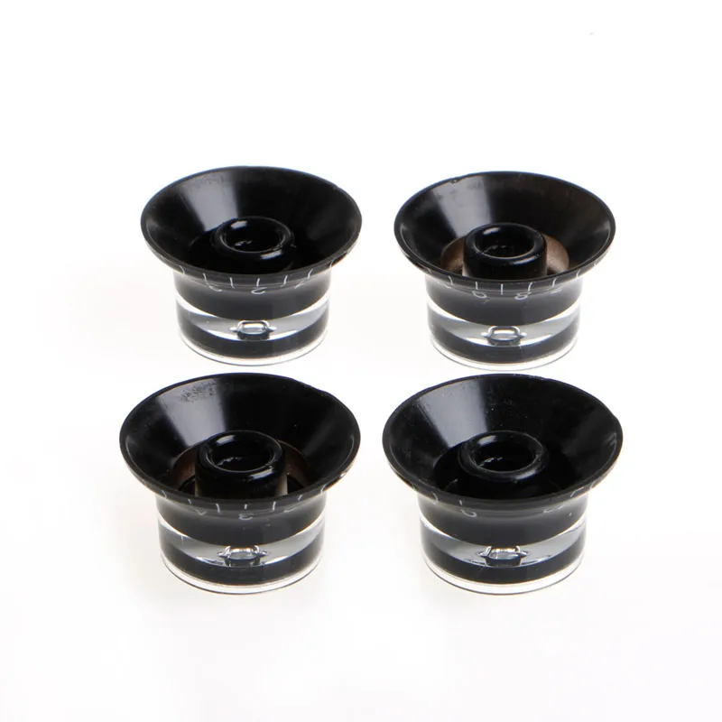 

2 Tone 2 Volume Knobs Buttons Guitar Control Silver Hat Bell Top Potentiometer Cap For LP SG