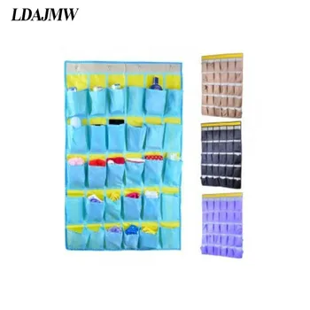 

LDAJMW Household 30 Pockets Non woven fabric Multilayer Space Saver Wall Door Underwear Sock Small Objects Storage Bag Organizer