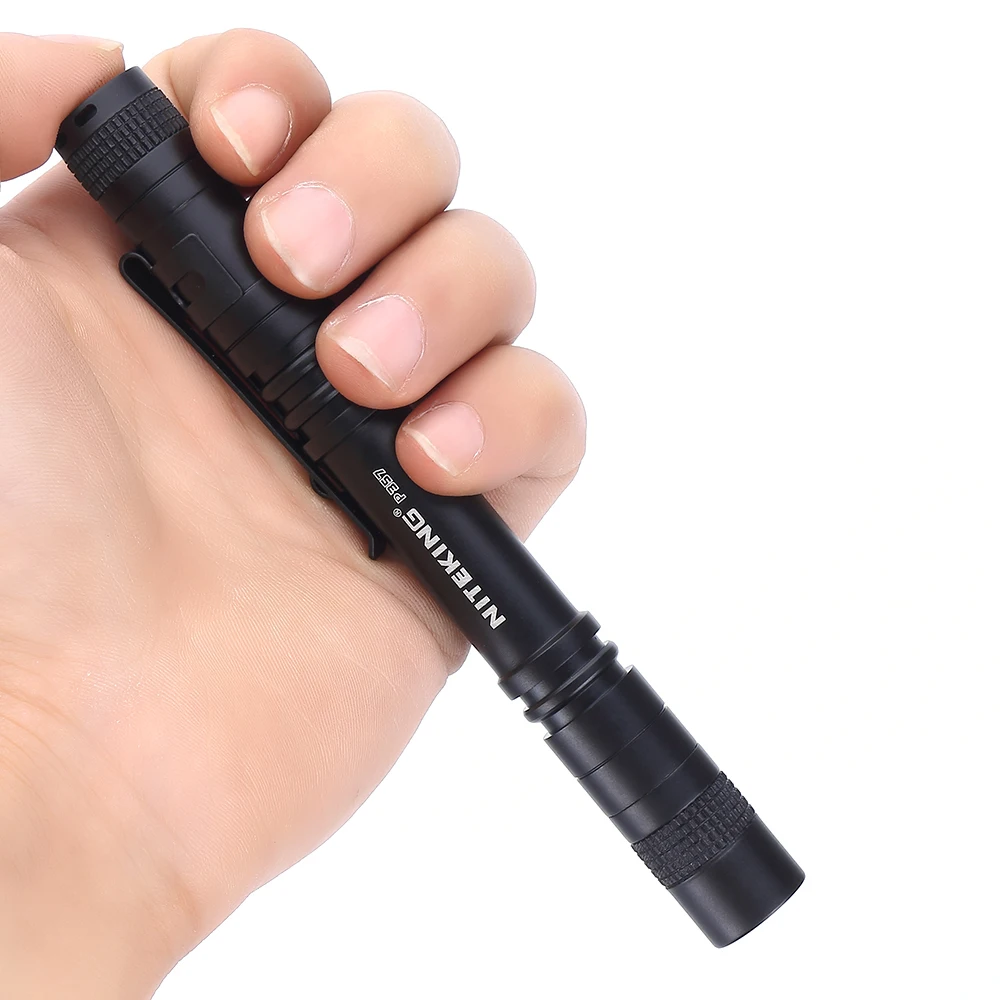 

NITEKING P357 Tactical FlashLight CREE LED Flashlight Belt Clip Pocket Torch Portable Flash Lamps,Use AAA battery flashlight