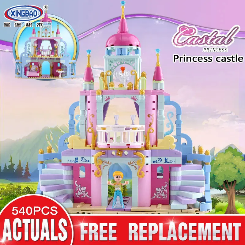 

Xingbao 12019 Friend Girls Series The Princess Castle Set Comaptible LP Building Blocks Bricks Girls Kids Toy Christmas Gift