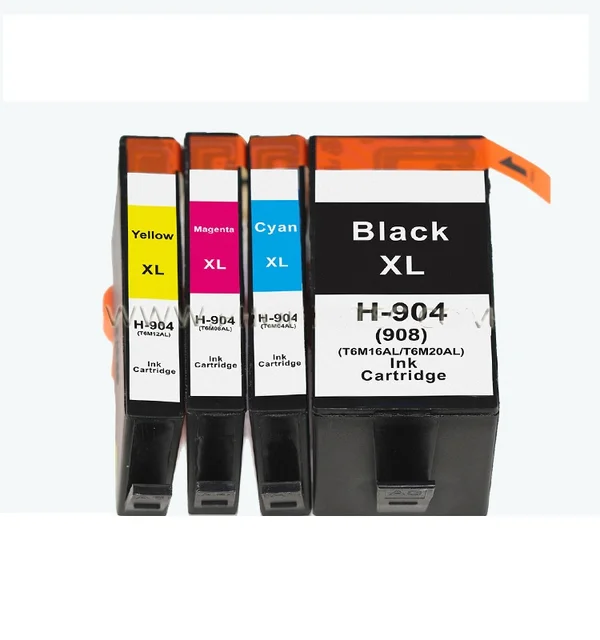 De manera alto rendimiento cartucho de tinta remanufacturado para hp 904/908xl para hp Officejet