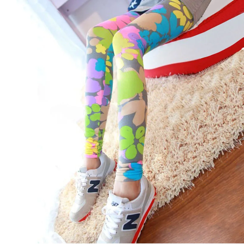 Hot selling High Elastic Design Vintage graffiti Leggings Floral