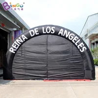 Personalized 6x4.5x3.5 Meters Inflatable Black Passage For Event / Football Type Air-blown Tunnel Tent - BG-T0122 2