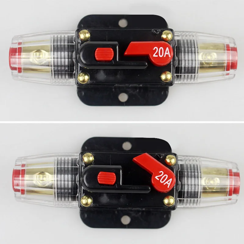 1 шт. 12 в автомобильный Грузовик аудио сбрасываемый Предохранитель автоматический выключатель аудио усилитель защита от перегрузки держатель предохранителя DC 20A-100A