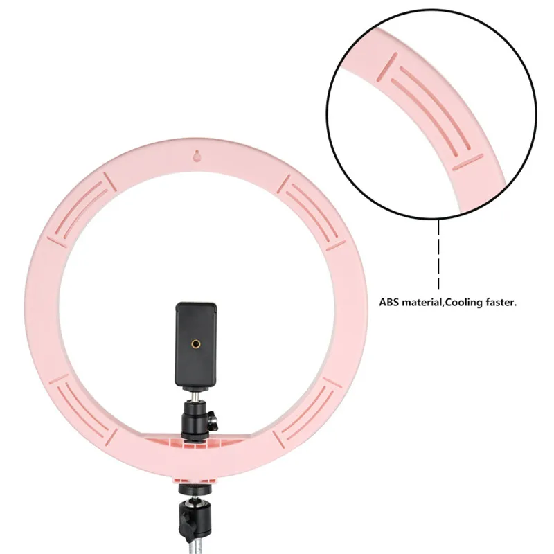 Кольцевой светильник Efluky 1" с регулируемой яркостью светодиодный мягкий светильник для селфи 24 Вт для фото-камеры, видеокамеры, телефона с зажимом 1,1 м, штатив с вилкой EU/US/AU/UK