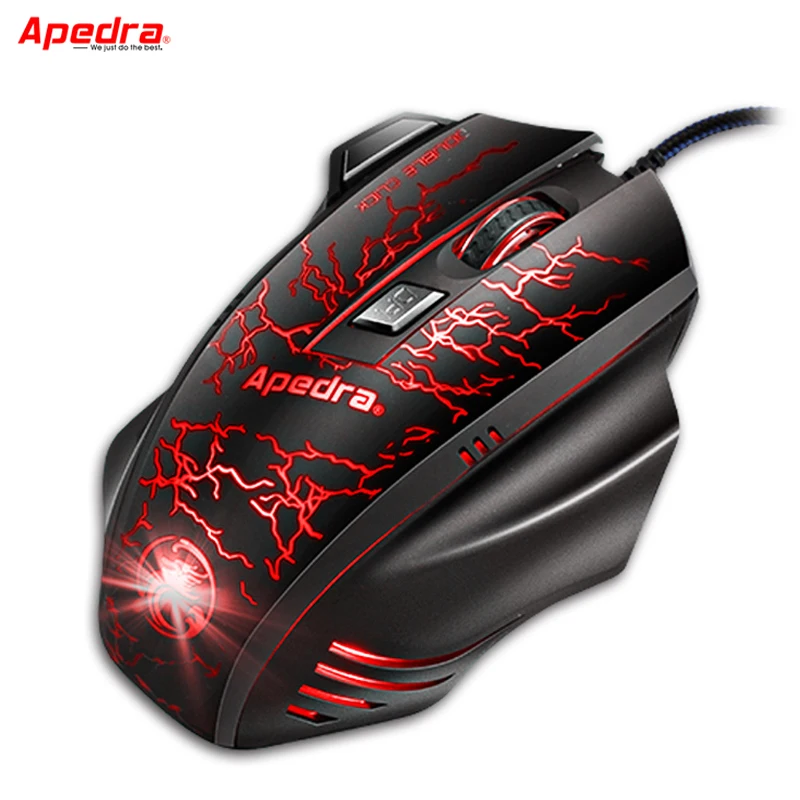 Professional USB Wired Gaming Mouse 7Button Macro Definition Optical Computer Mouse Gamer Cable Mic