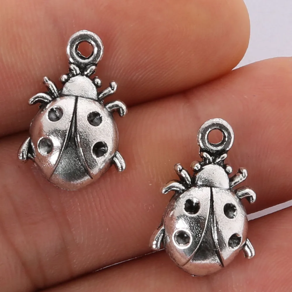 

Penney 9pcs 20*13MM antique silver Alloy Ladybug charms Pendant Jewelry Findings