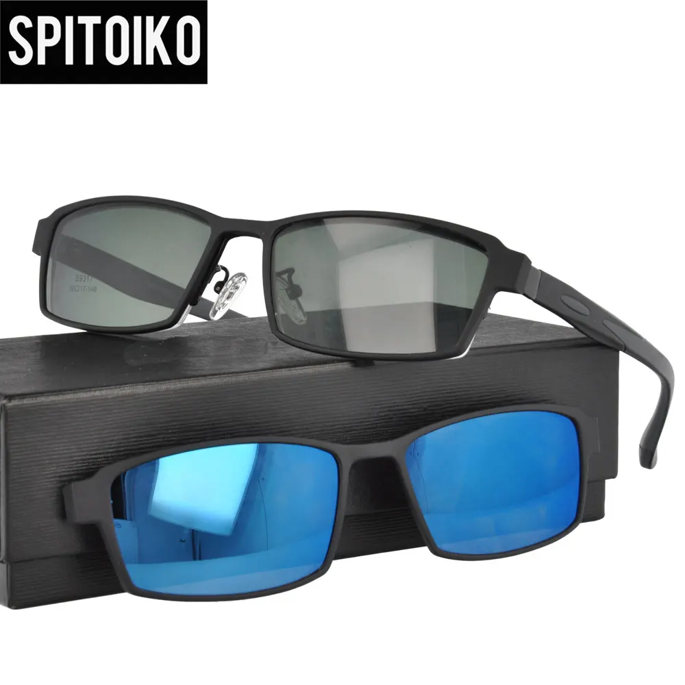 

Ultra-light TR90 Magnetic Clip On Sunglasses Men Polarized UV400 Sunglases Prescription Eyewear Frame With Case S9317