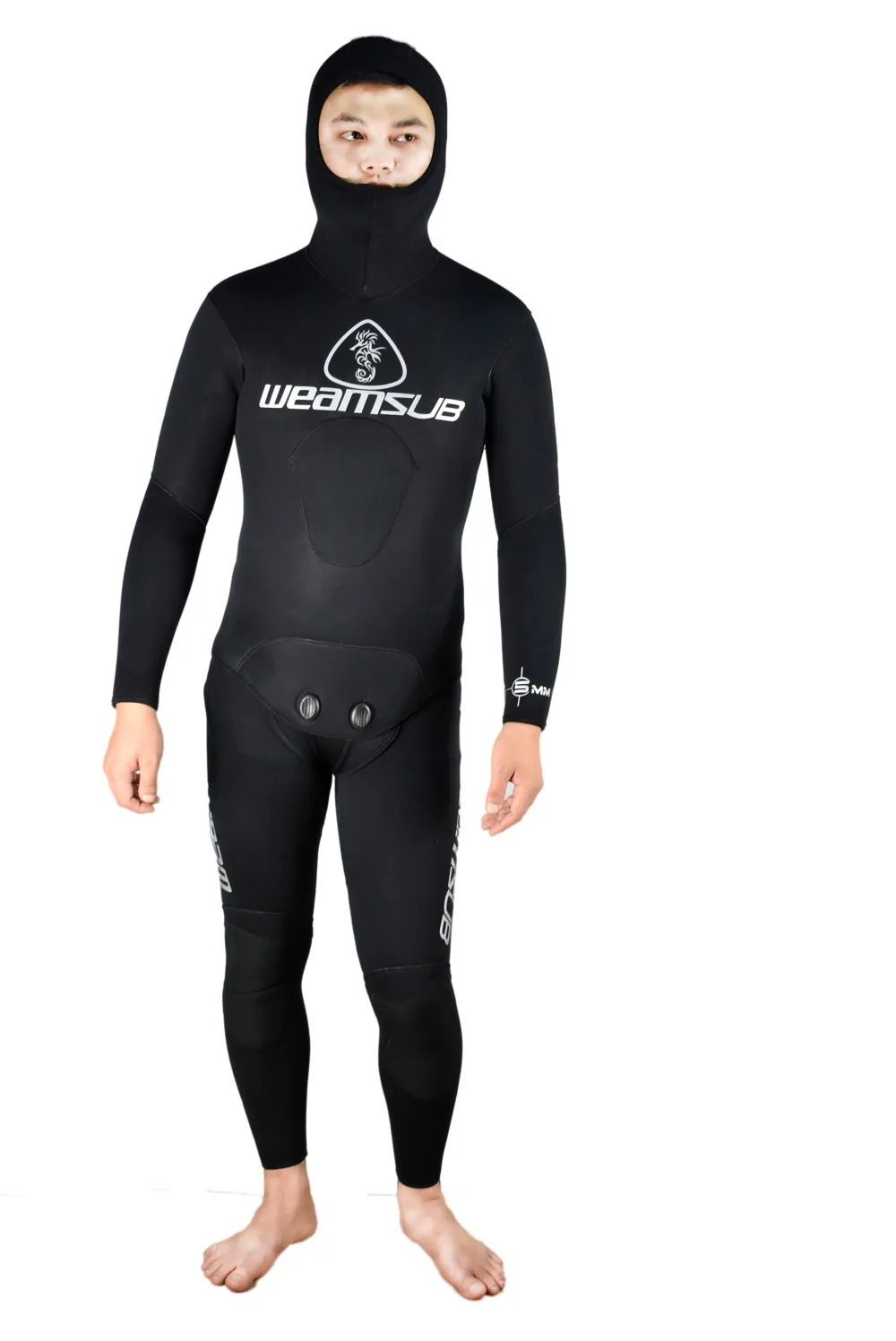 WEAMSUB 5.0MM black neoprene freediving spearfishing open cell diving