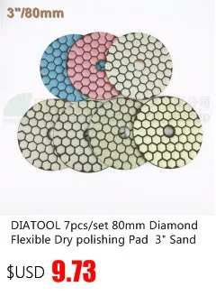 DIATOOL 3 Inch Soft And Strong Body 80mm Soft Rubber Back Pad M14