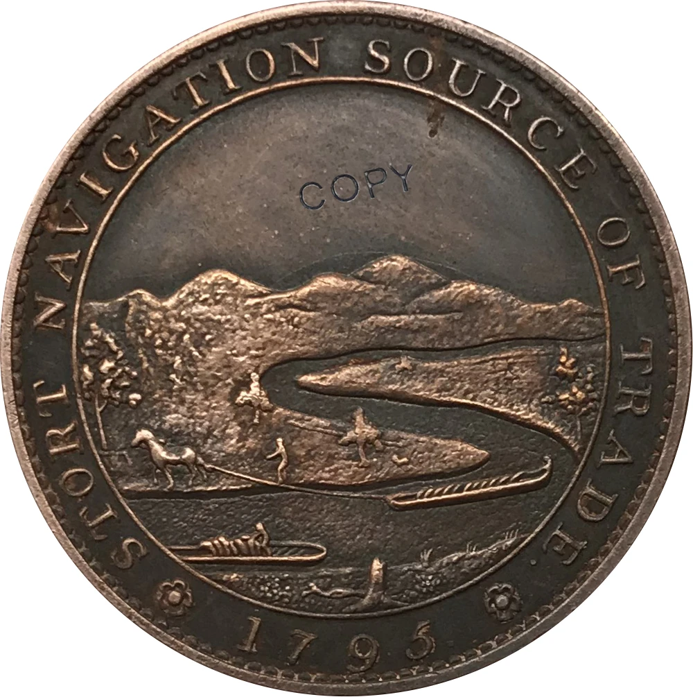 1795 Великобритания 1/2 Пенни красная медь коллекционные имитация монеты