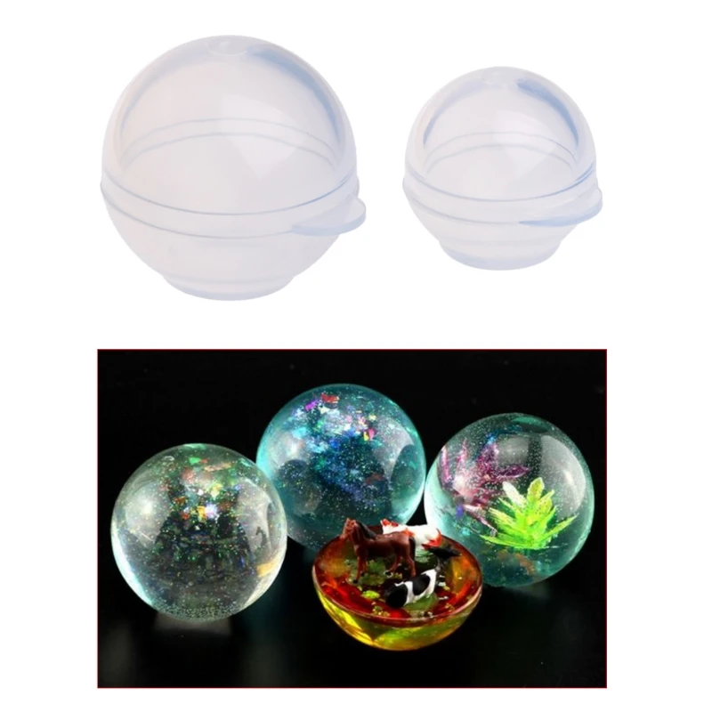 

Silicone Mold Jewelry Balls Necklace Cake Decoration Crafts Making DIY Spherical