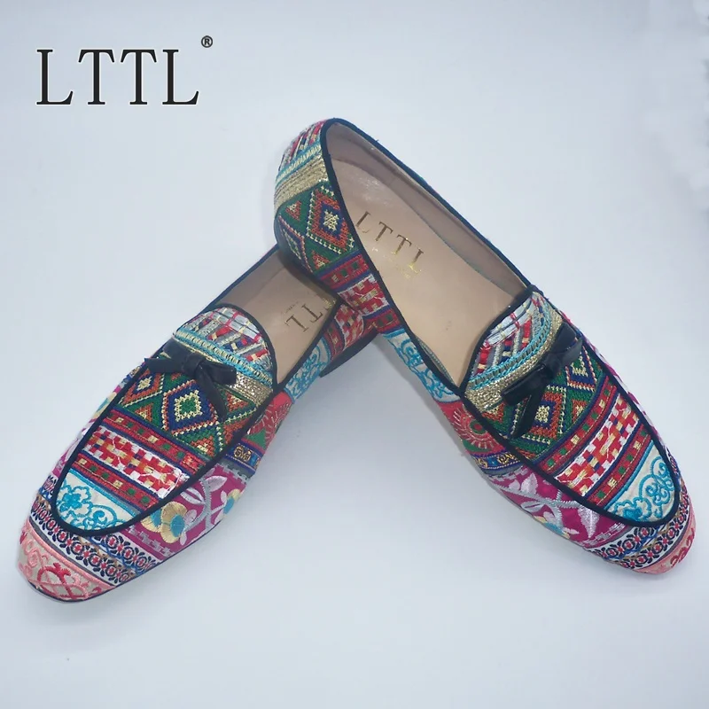 embroidered slip on shoes