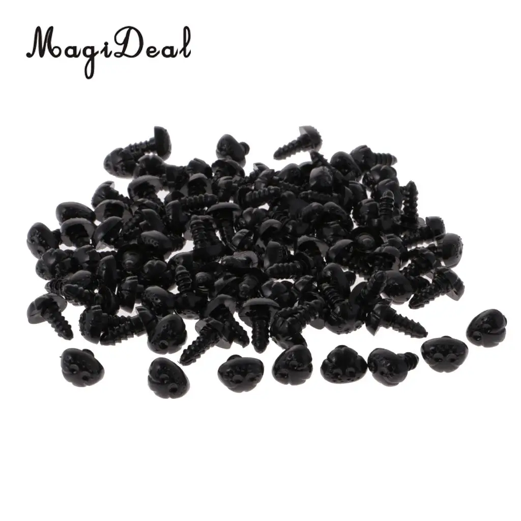 300 Pieces Black Plastic Plush Animal Dog Safety Noses for Teddy Bears Soft Toys Dolls DIY Craft Accessories