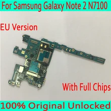 Европейская версия для samsung Galaxy Note 2 N7100 материнская плата, оригинальная разблокированная материнская плата для samsung Note 2 N7100