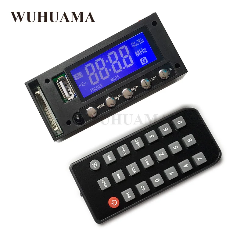 

Bluetooth Car Stereo FM Radio MP3 Audio Player Module DC/AC 7/12/16V USB SD Mono Dot Matrix Blue LED Display Autoradio