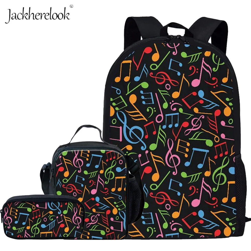 

Jackherelook Colorful Music Notes School Bags Children Backpacks Kids Shoulder Bags Printing Schoolbag Student Bookbags Boy Gir