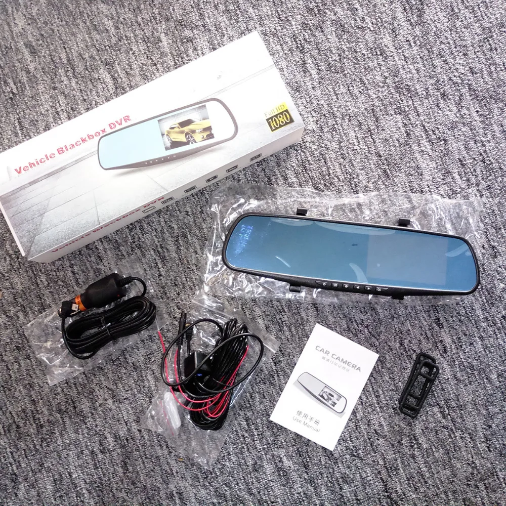  Car DVR Dual Lens Full HD 1080P Video Recorder Rearview Mirror With Rear View Automobile DVR Mirror Dash Cam Car Dvrs