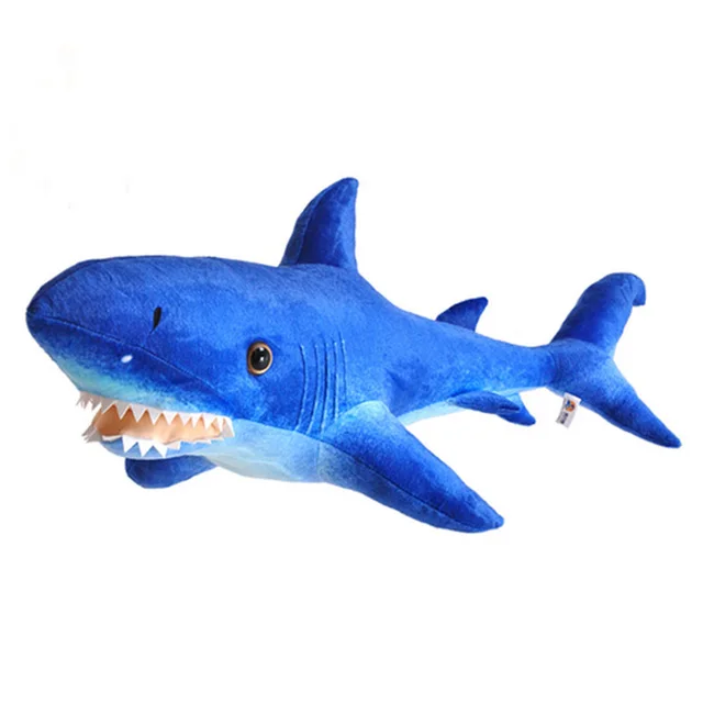 Fancytrader Giant Blue Shark Plush Toys Big Stuffed Sea Animal Shark Doll Pillow 115cm 45inch Best Gifts for Children
