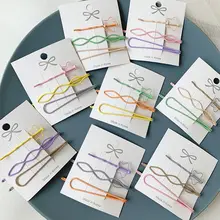 3 шт./компл. Корея простой металлический Заколки для волос для Для женщин геометрического ромба разноцветный яркие заколки для волос заколка для волос заколки для волос аксессуары для волос